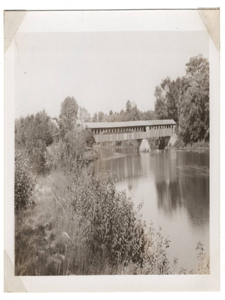 Smith-Eastman Covered Bridge, East Conway, New Hampshire [Two Original Photographs &mdash; 1937]
