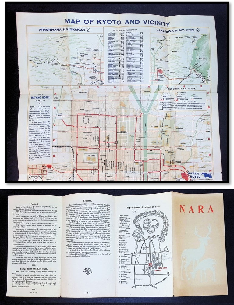 Nara Hotel Guide & Map of Kyoto and Vicinity [Two Interwar Japanese Hotel Tourist Guides