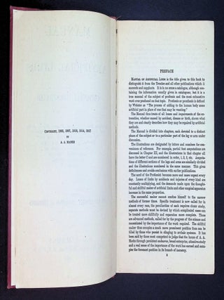 Manual of Artificial Limbs: An Exhaustive Exposition of Prosthesis ['Copiously Illustrated']