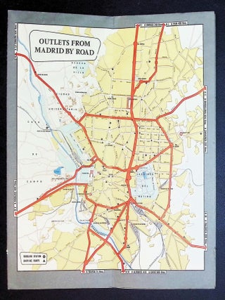 Madrid: Folding Tourist Map and City Plan [With Metro, Road & Transit Maps] [c1960]