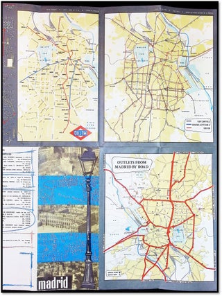 Madrid: Folding Tourist Map and City Plan [With Metro, Road & Transit Maps] [c1960]