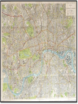 Bacon's Four Inch Map of Central London [Linen-Backed Folding Map &mdash; London Underground & Transit]