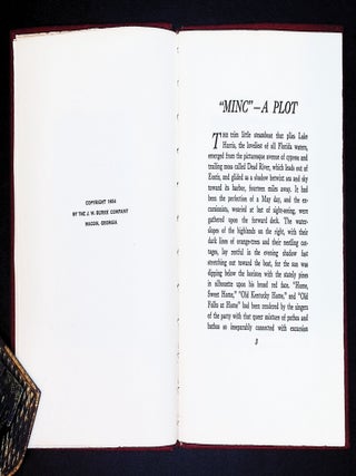 &ldquo;Minc&rdquo;&mdash;A Plot and A Born Inventor [1954 Christmas Keepsake &mdash; Inscribed by Harvey J. Barnwell]