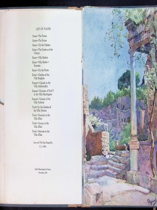 Water Color Renderings: Gardens of Rome [14 of 15 Loose Color Plates &mdash; Rome, Frascati & Tivoli]