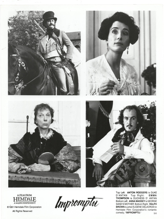 Impromptu (1991) [Complete Consecutive Set of 10 Original Promotional Stills &mdash; 18 Images]