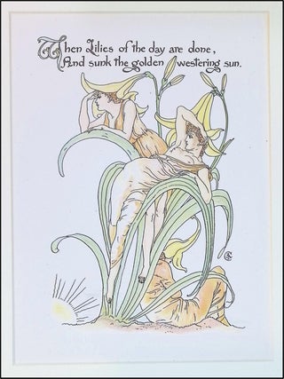 Item #22515 Flora&rsquo;s Feast: A Masque of Flowers: Day Lilies [Original Chromolithographic Matted...