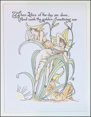 Item #22515 Flora’s Feast: A Masque of Flowers: Day Lilies [Original Chromolithographic Matted...
