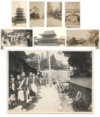 Item #22528 Japan Grand Tour — 1924 Photographic Album Fragment [13 Annotated Photographs