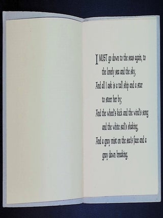 Sea-Fever [The Private Press of Rob&rsquo;t Orbach, A.P.A. 515]