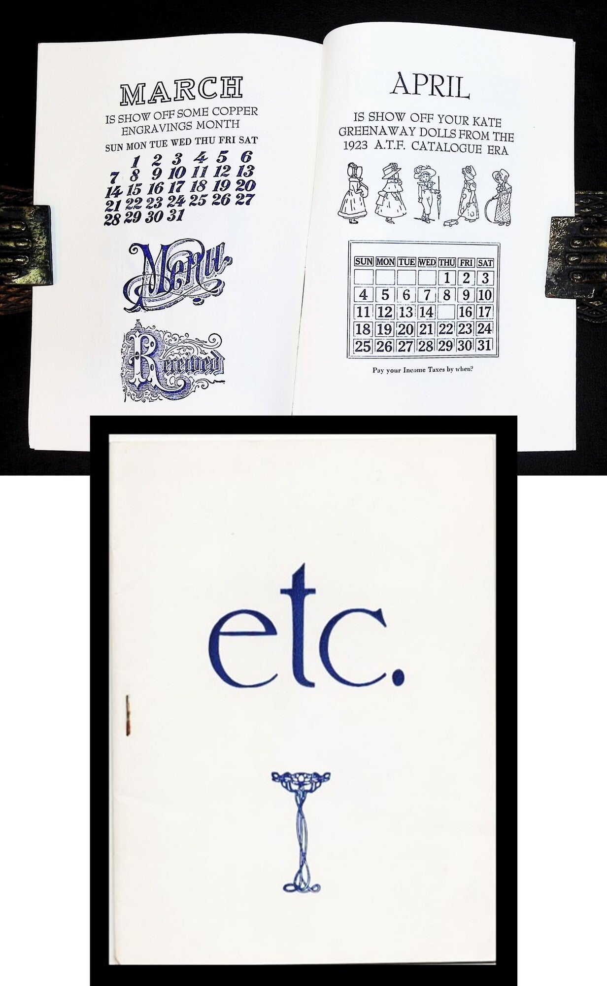 Etc. Type Etc. Letterpress Typography Specimen / Private Press
