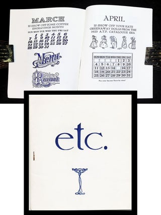Item #22535 Etc. Type Etc. [Letterpress Typography Specimen / Private Press Production]. The...