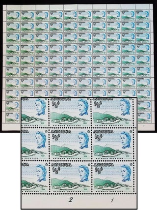 Antigua &mdash; Queen Elizabeth II &frac12; Cent Nelson's Dockyard Definitive Stamps [Group of 12...