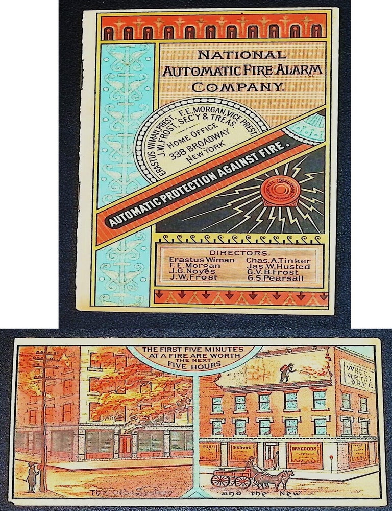 Automatic Protection Against Fire [Chromolithographed Industrial Ephemera] [c. 1885&ndash;1886