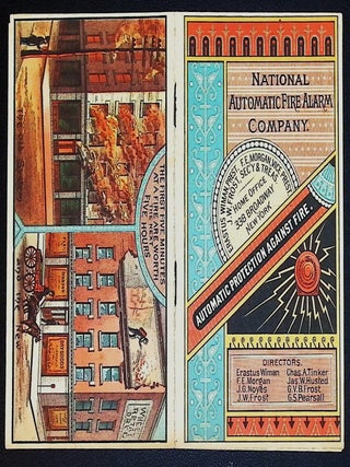 Automatic Protection Against Fire [Chromolithographed Industrial Ephemera] [c. 1885&ndash;1886]