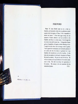 Gambetta [with an Autograph Letter Signed by Paul Deschanel]