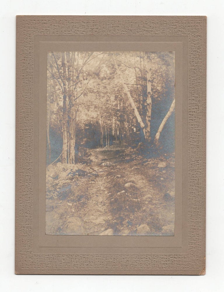 Old Mill Road, Hopkinton, New Hampshire &mdash; May 1899 [Original mounted photograph. Manuscript...