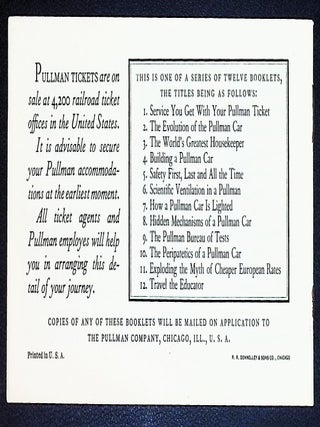 Evolution of the Pullman Car: Pullman Facts No. 2