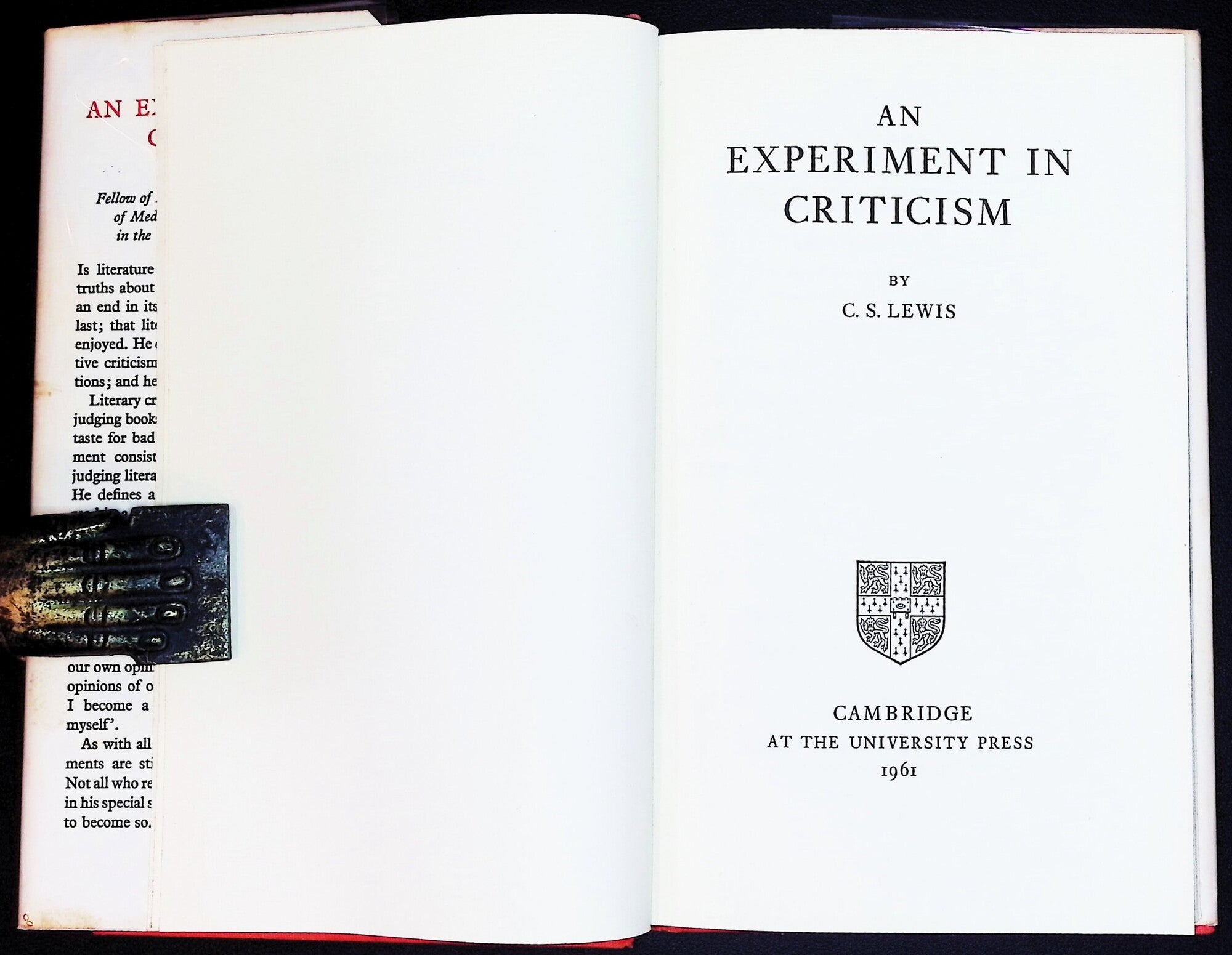 An Experiment in Criticism Essays on Myth, Fantasy, and the Art of