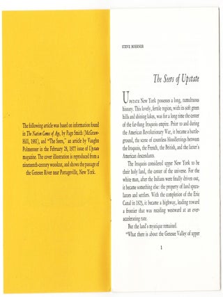 Grass Roots. Number 19, March 1984 [New York Religious History &mdash; 400 copies printed]