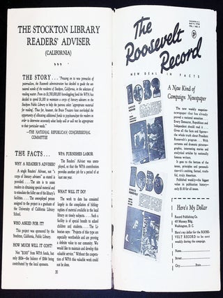 Boondoggle: The Story of the '$25,000' Memphis Dog House and Other Stories [WPA & New Deal Politics] [1936 Democratic Campaign Literature]