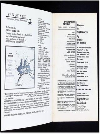 Evergreen Review. Volume 5, Number 18. May&ndash;June 1961. [Beat Generation &bull; Allen Ginsberg writing about LSD &bull; Lawrence Ferlinghetti &bull; Jean Genet &bull; Brendan Behan]
